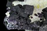 Dark Purple Cubic Fluorite Crystal Plate - China #128586-2